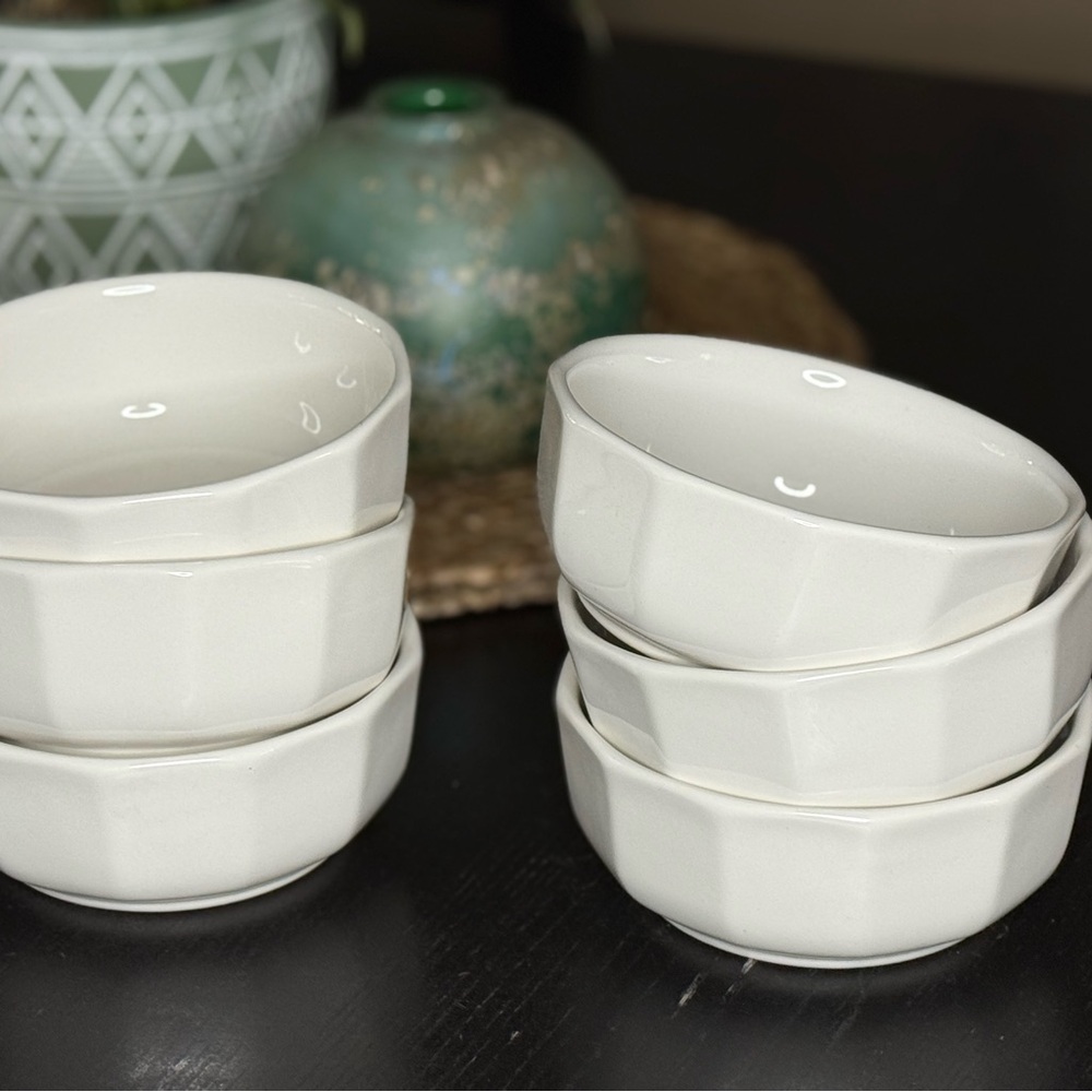 Pfaltzgraff White Heritage Soup Cereal Bowls 5 5/8" Set of 5